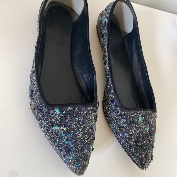 DUSICA DUSICA Beaded Leather Flat - Picture 2 of 16